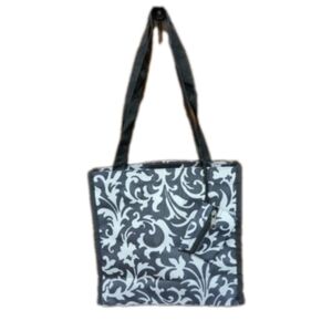 Tote NWT Bag Black & White with Coin Holder Canvas Style